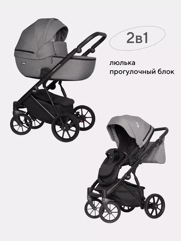 Коляска 2 в 1 Riko Basic Montana 04 графит