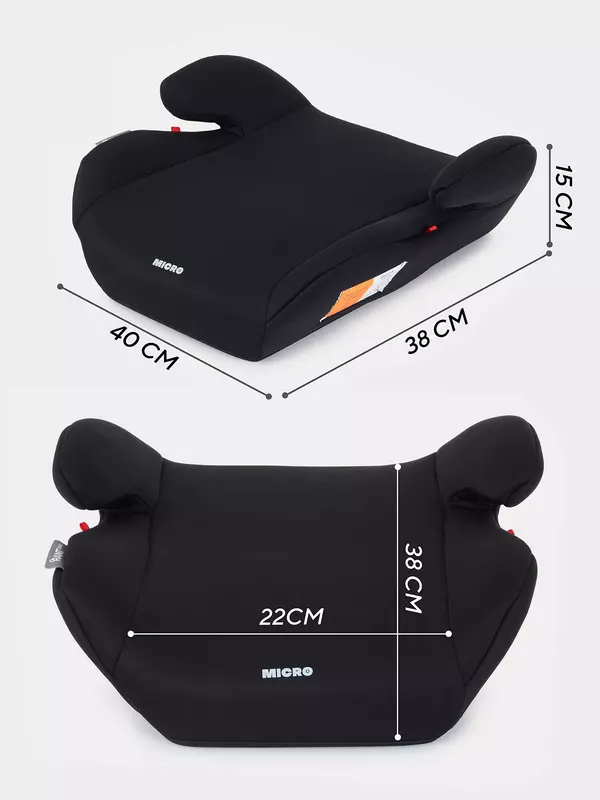 Автокресло-бустер Rant Basic Micro 2.0 группа 3 (22-36 кг) black